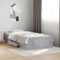 Preview: ARDEBO.de - Bettgestell mit Stauraum Betongrau 80 x 200 cm Holzwerkstoff