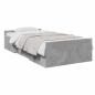 Preview: Bettgestell mit Stauraum Betongrau 80 x 200 cm Holzwerkstoff