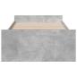 Preview: Bettgestell mit Stauraum Betongrau 80 x 200 cm Holzwerkstoff