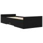 Preview: Bettgestell mit Stauraum Schwarze Eiche 80 x 200 cm