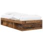 Preview: Bettgestell mit Stauraum Altholz 80 x 200 cm Holzwerkstoff