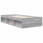 Preview: Bettgestell mit Stauraum Grau Sonoma 80 x 200 cm Holzwerkstoff
