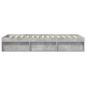 Preview: Bettgestell mit Stauraum Betongrau 80 x 200 cm Holzwerkstoff