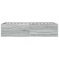 Preview: Bodenbettgestell Grau Sonoma 80 x 200 cm Holzwerkstoff