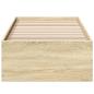Preview: Bodenbettgestell Sonoma-Eiche 80 x 200 cm Holzwerkstoff