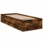 Preview: Bodenbettgestell Geräucherte Eiche 80 x 200 cm Holzwerkstoff