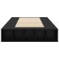 Preview: Bettgestell mit Stauraum mit Regal Schwarze Eiche 80 x 200 cm