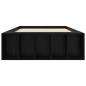Preview: Bettgestell mit Stauraum mit Regal Schwarze Eiche 80 x 200 cm