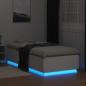 Preview: Bettgestell mit LED Weiß 80 x 200 cm Holzwerkstoff