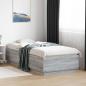 Preview: ARDEBO.de - Bettgestell mit LED Grau Sonoma 80 x 200 cm Holzwerkstoff