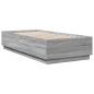 Preview: Bettgestell mit LED Grau Sonoma 80 x 200 cm Holzwerkstoff