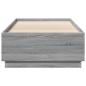 Preview: Bettgestell mit LED Grau Sonoma 80 x 200 cm Holzwerkstoff