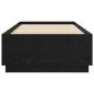 Preview: Bettgestell mit LED Schwarze Eiche 80 x 200 cm Holzwerkstoff