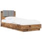 Preview: Bettgestell mit Kopfteil Altholz 80 x 200 cm Holzwerkstoff