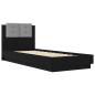 Preview: Bettgestell mit Kopfteil Schwarze Eiche 80 x 200 cm