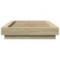 Preview: Bettgestell mit LED Sonoma-Eiche 80 x 200 cm Holzwerkstoff