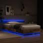 Preview: ARDEBO.de - Bettgestell mit LED Altholz 80 x 200 cm Holzwerkstoff
