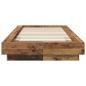 Preview: Bettgestell mit LED Altholz 80 x 200 cm Holzwerkstoff
