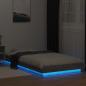 Preview: Bettgestell mit LED Grau Sonoma 80 x 200 cm Holzwerkstoff