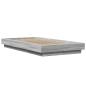 Preview: Bettgestell mit LED Grau Sonoma 80 x 200 cm Holzwerkstoff
