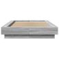 Preview: Bettgestell mit LED Grau Sonoma 80 x 200 cm Holzwerkstoff
