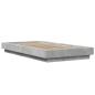 Preview: Bettgestell mit LED Betongrau 80 x 200 cm Holzwerkstoff