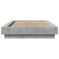 Preview: Bettgestell mit LED Betongrau 80 x 200 cm Holzwerkstoff