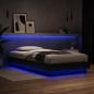 Preview: Bettgestell mit LED Schwarze Eiche 80 x 200 cm Holzwerkstoff