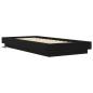 Preview: Bettgestell mit LED Schwarze Eiche 80 x 200 cm Holzwerkstoff