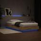 Preview: Bettgestell mit LED Kunsthandwerk Eiche 80 x 200 cm