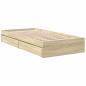 Preview: Bettgestell mit Stauraum Sonoma-Eiche 80 x 200 cm Holzwerkstoff