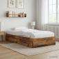 Preview: ARDEBO.de - Bettgestell mit Stauraum Altholz 80 x 200 cm Holzwerkstoff