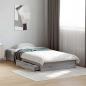 Preview: ARDEBO.de - Bettgestell mit Stauraum Grau Sonoma 80 x 200 cm Holzwerkstoff