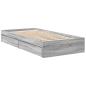 Preview: Bettgestell mit Stauraum Grau Sonoma 80 x 200 cm Holzwerkstoff