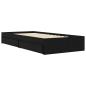 Preview: Bettgestell mit Stauraum Schwarze Eiche 80 x 200 cm