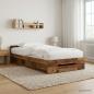 Preview: ARDEBO.de - Bettgestell mit Stauraum Altholz 80 x 200 cm Holzwerkstoff