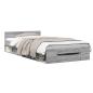 Preview: Bettgestell mit Stauraum Grau Sonoma 80 x 200 cm Holzwerkstoff
