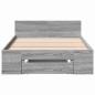 Preview: Bettgestell mit Stauraum Grau Sonoma 80 x 200 cm Holzwerkstoff