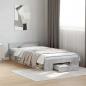 Preview: ARDEBO.de - Bettgestell mit Stauraum Betongrau 80 x 200 cm Holzwerkstoff