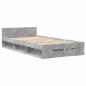 Preview: Bettgestell mit Stauraum Betongrau 80 x 200 cm Holzwerkstoff