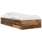 Preview: Bettgestell mit Stauraum mit Schubladen Altholz Holzwerkstoff