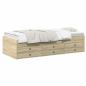 Preview: Bettgestell mit Stauraum Sonoma-Eiche 80 x 200 cm Holzwerkstoff