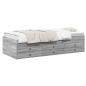 Preview: Bettgestell mit Stauraum Grau Sonoma 80 x 200 cm Holzwerkstoff