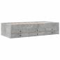 Preview: Bettgestell mit Stauraum Betongrau 80 x 200 cm Holzwerkstoff