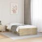 Preview: ARDEBO.de - Bettrahmen mit Regal Sonoma-Eiche 80 x 200 cm Holzwerkstoff
