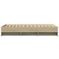 Preview: Bettrahmen mit Regal Sonoma-Eiche 80 x 200 cm Holzwerkstoff