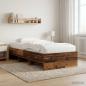 Preview: ARDEBO.de - Bettrahmen mit Regal Altholz 80 x 200 cm Holzwerkstoff