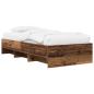 Preview: Bettrahmen mit Regal Altholz 80 x 200 cm Holzwerkstoff