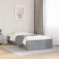 Preview: ARDEBO.de - Bettrahmen mit Regal Grau Sonoma 80 x 200 cm Holzwerkstoff