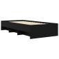 Preview: Bettrahmen mit Regal Schwarze Eiche 80 x 200 cm Holzwerkstoff